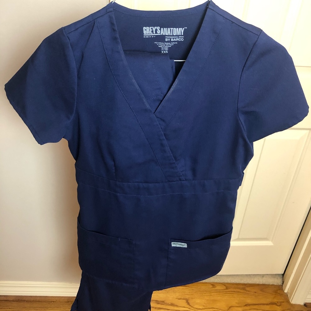 Navy Greys Anatomy Scrub Set